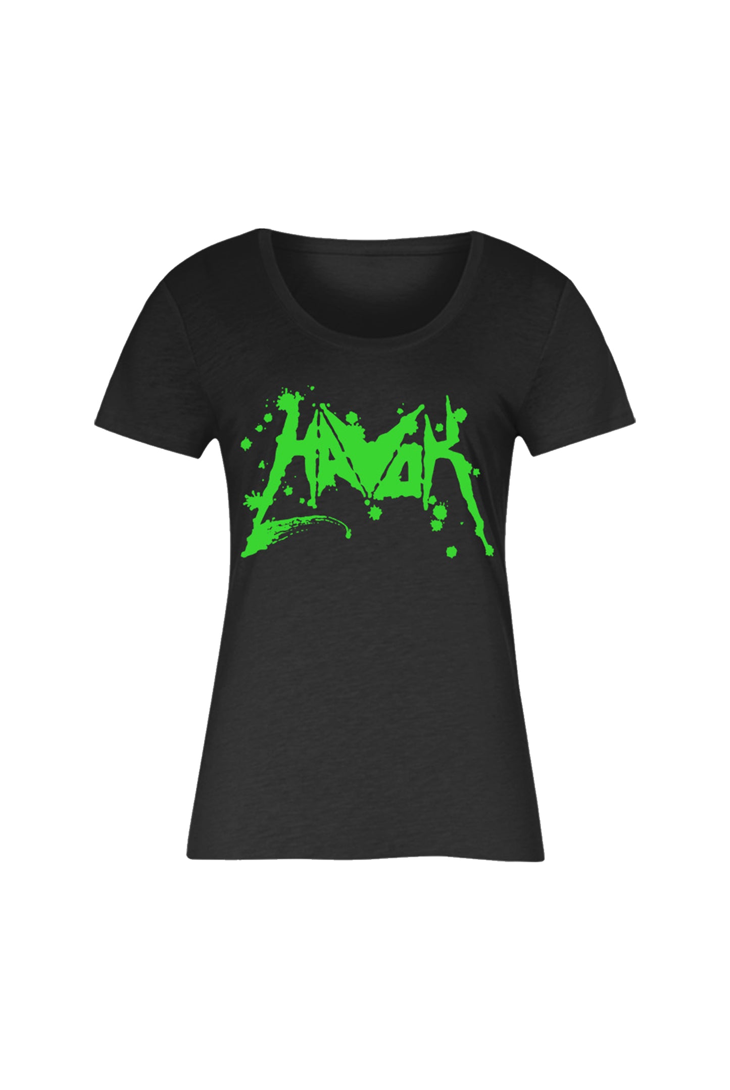 Green Splatter Logo Ladies Tee
